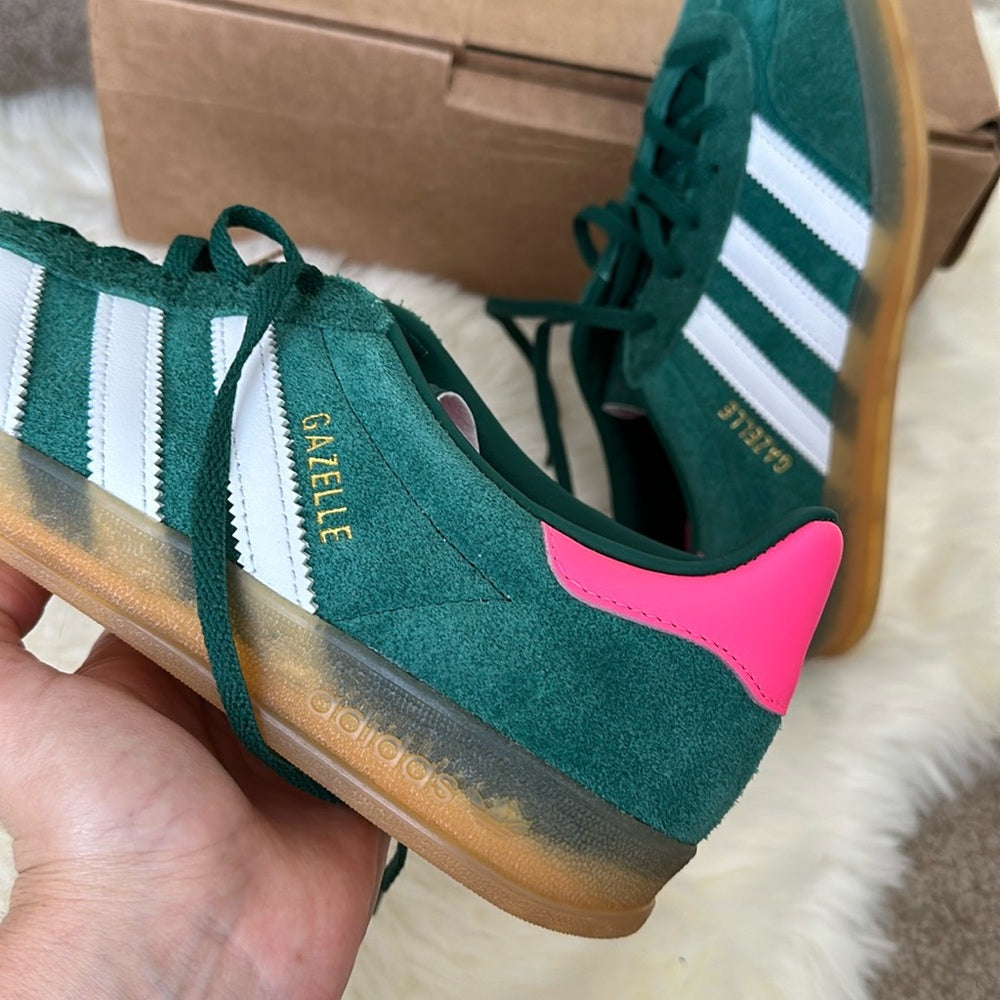 Adidas Gazelle Verde con Rosado (37 EUR)