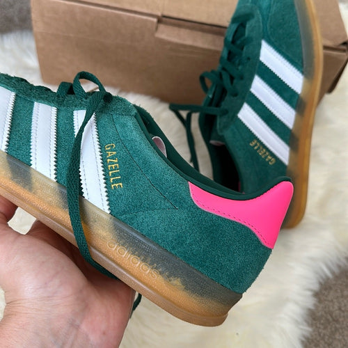 Adidas Gazelle Verde con Rosado (37 EUR)